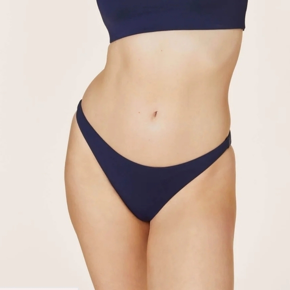 Andie swim‎ Navy The Cheeky Bikini Bottom Size XL NWT - Picture 1 of 9